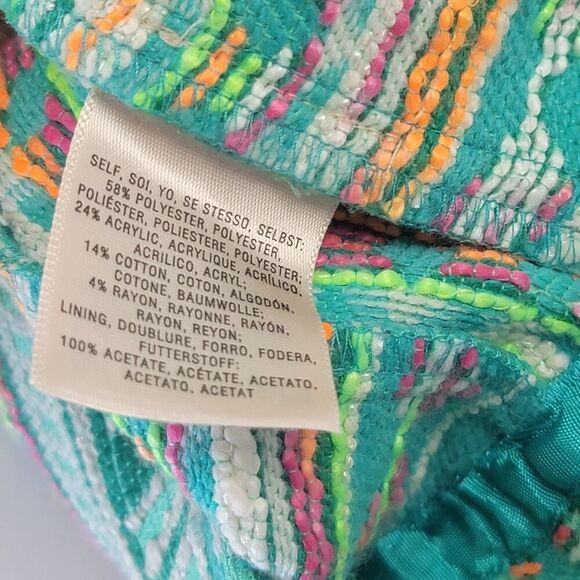 Anthropologie Elevenses Embroidered Costa Shorts Size 0 Waist Womens Colorful - Picture 9 of 9